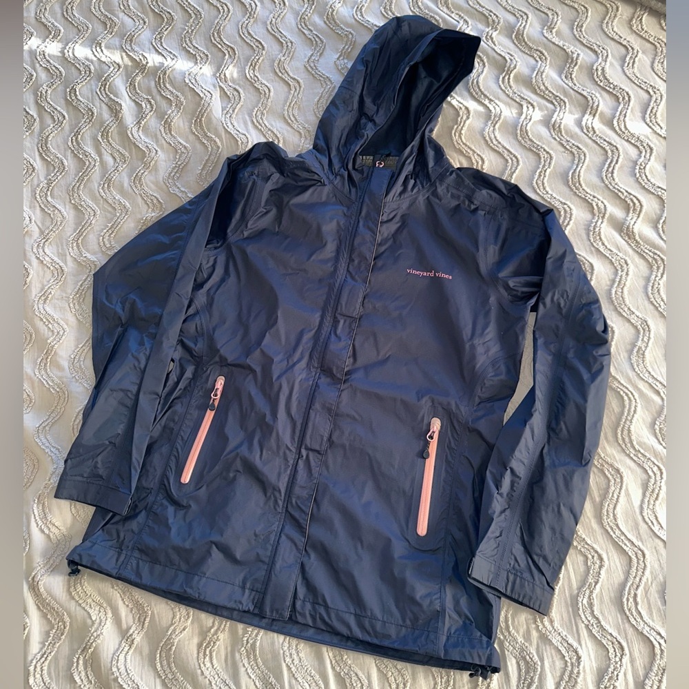 Vineyard Vines Navy Blue Rain Jacket